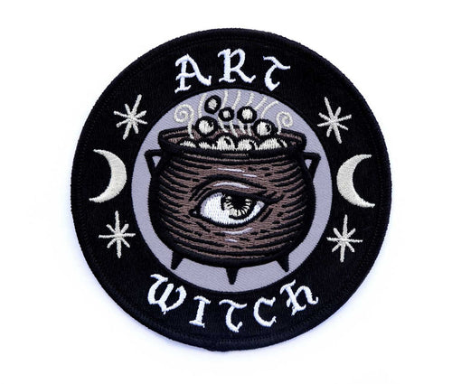 Cat Coven Art Witch Embroidered Patch