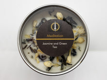 Meditation, Soy Container Spell Candle 8 oz, Organic, Green Tea, Jasmine