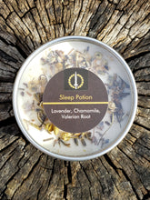 Sleep Potion, Soy Container Spell Candle 8 oz, Organic, Foraged, Lavender, Chamomile, Valerian Root