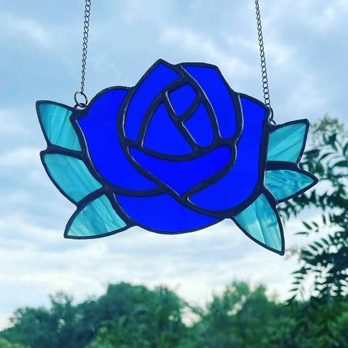 Blue Rose Stained Glass