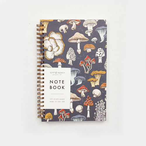 Mushroom + Fungi Spiral Bound Notebook