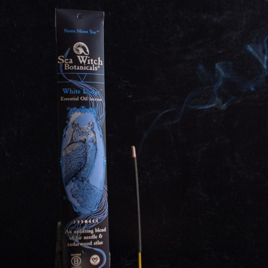 WHITE LODGE INCENSE: WITH ALL-NATURAL CEDARWOOD ATLAS & FIR NEEDLE ESSENTIAL OILS