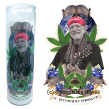 "Saint Redheaded Stranger" Willie Nelson Altar Candle